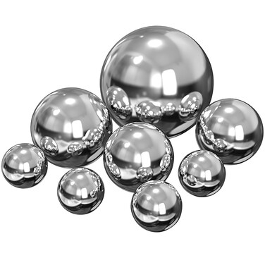 Kunjocy 8 Pcs Stainless Steel Decorative Balls for Centerpiece Bowls Assorted Size Metal Orbs Decorative Balls Mirror Globes Spheres Bowl Fillers Home D&eacute;cor (Silver)