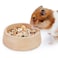 Niteangel Wooden Hamster Feeding Bowl - Small Animal Food Dish for Dwarf Syrian Hamsters Gerbils Mice Degus or Other Similar-Sized Small Pets (Hammy Pattern, for Syrian)