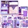 LCLAIDYDY 348 PCS Aesthetic Scrapbook Kit,Scrapbooking Supplies Kit, Junk Journal Supplies Kit with A6 Grid Notebook,Bullet Junk Journals Kit，DIY Gift Journaling Kit for Teen Girl Women（Moonlight）