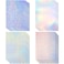 36 Sheets A4 Holographic Paper Sticker Transparent Waterproof Self Adhesive Film 11.7 x 8.3 Inches (Gem, Dot, Colorful, Star)