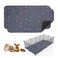 Sunheir 2 Pack Washable Guinea Pig Pee Pads, 24" x 48" Waterproof Reusable Guinea Pig Cage Liners, Absorbent Bedding Training Mat for Small Animal Guinea Pigs Rabbit Bunny Hamster (Leaves - Deep Grey)