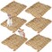 Rabbit Grass Mat, Bunny Natural Straw Woven Bed, Small Animal Cages Hay Nest Sleeping, Chewing, Nesting and Toys for Guinea Pig Hamster and Rat Bed Mat