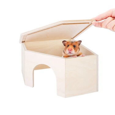 Niteangel Birch Chamber-Maze Hamster Hideout - Small Pets Woodland House Habitats Decor for Hamster Mice Gerbils Mouse
