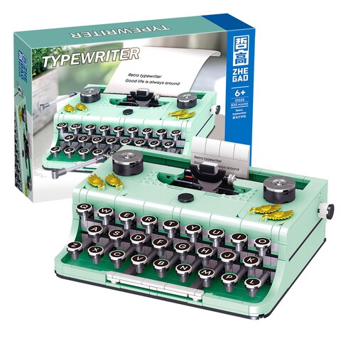 XIU Ideas Retro Typewriter Building Blocks Set,Typewriter Mini Building Blocks Set for Adult,STEM Vintage Building Blocks Kit for Kid 6+(820pcs),Collectible Typewriter Display Model