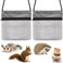 Sweetude 2 Pcs Sugar Glider Bonding Pouch Small Animal Outgoing Sleeping Bag Breathable Small Animal Carry Pouch with Shoulder Strap for Marmosets Squirrels Hamsters and Other Small Pets (Gray)