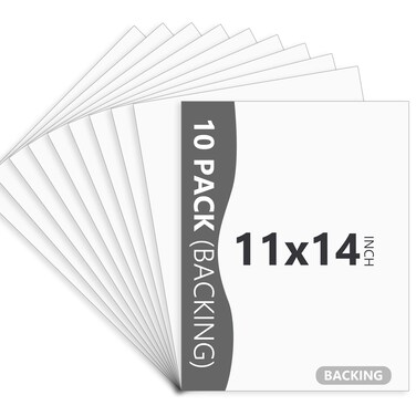 Somime 10 Pack Backing Boards Only - 11X14 Uncut White Mats Matboards, Acid Free &amp; White Core Backerboards, Ideal for Photos, Pictures, Prints, Frames, Arts