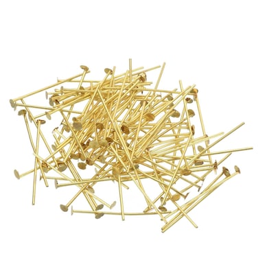 ZYAMY 300pcs Chandelier Connector Clip Pins, 3 x 30mm L Chandelier Replacement Prism Copper Pins for Fastening Suncatcher Crystals Parts, Gold