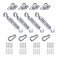 Shade Sail Hardware Kit, 304 Stainless Steel Anti-Rust Fixing Hardware for Square and Triangle Shade Sails (12-Piece Set + 16 Screws)