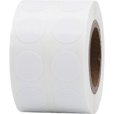 White 1/2" Inch Round Adhesive Labels 1,000 Color Coding Dot Stickers for Efficient Inventory Management, Crafting Projects, and Organizational Tasks in Offices, Schools, and Homes