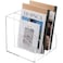 SANRUI Acrylic Desk Organizer File Organizer For Desk Magazine File Holder With 3 Vertical Compartments, Office Desk Accessories for Office Home School,Clear Office Organization