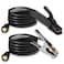 SSIMDER Welding Electrode Holder Lead MMA ARC Stick Welding Ground Clamp and Welding Cable Stick Electrode Holder Welding Plier Clamp Copper Holding Plier for 300A Welder Machine
