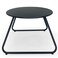 Meluvici Patio Outdoor Coffee Table, Metal Steel Round Outdoor Side Table, Weather Resistant Patio End Tables, Black