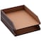 Leather Letter Tray, Thipoten Stackable Desk Organizer Holder for Office Supplies, Paper, File, Magazine, Perfect Office Organization for Desktop (Brown-2Tiers)