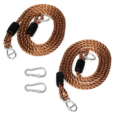 DONILIGA Adjustable Tree Rope Swing (2 Pack) - PE Rope Extensions for Outdoor Swings, Hammocks, and Playground Sets - 5.9ft Length (Carrying 410 pounds)