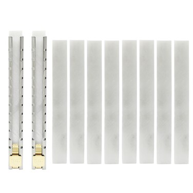 LifCratms Soapstone Holder Set, 2Pcs Flat Soapstone Holders with Refills, Removable Markings Mark White Soapstone for Welding (8pcs Refills Replacement)