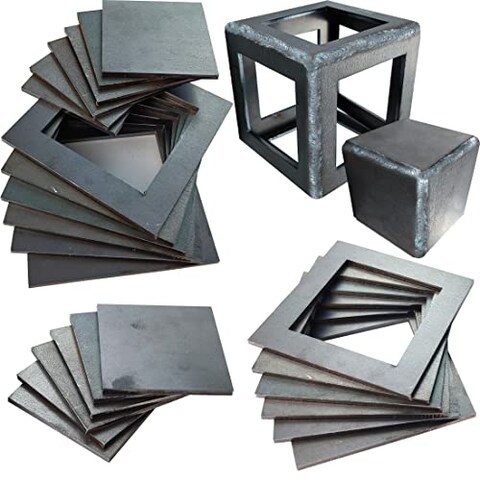 Welding Practice Kit, 24 PCS Premium Welding Coupons, 11 Gauge 3&amp;2 Inch Square Steel Welding Plate For novice at welding. A36 Steel Plate Welding Practice Kit.