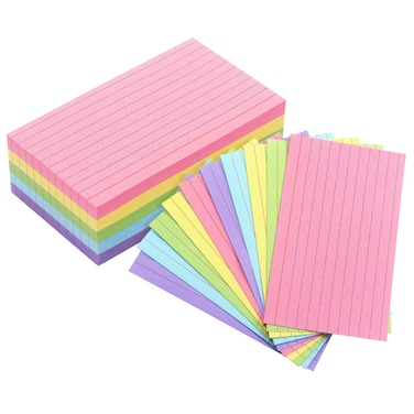 Tamaki Colored Index Cards 3 X 5, Flash Cards Ruled Note Cards for School, 200 Count, Home and Office Flash Cards for studying
