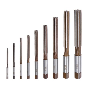 uxcell 9pcs Hand Reamers Set 3mm 4mm 5mm 6mm 8mm 10mm 12mm 14mm 16mm H8 Metric Alloy Steel Reamer Bit Straight Flutes Steel Cutting Tool for Metal Wood Hole Reaming