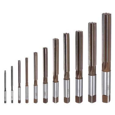 uxcell 11pcs Hand Reamers Set 3mm 4mm 5mm 6mm 8mm 10mm 12mm 14mm 16mm 18mm 20mm H7 Metric Alloy Steel Reamer Bit Straight Flutes Steel Cutting Tool for Metal Wood Hole Reaming