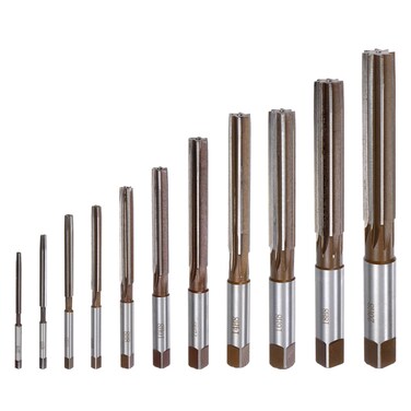 uxcell 11pcs Hand Reamers Set 3mm 4mm 5mm 6mm 8mm 10mm 12mm 14mm 16mm 18mm 20mm H8 Metric Alloy Steel Reamer Bit Straight Flutes Steel Cutting Tool for Metal Wood Hole Reaming