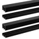 Landical 2 Sets Plastic Sliding Door Track Set for 1/4" Thick Panels Sliding Glass Cabinet Door Track Hardware System Window Sliding Track Easy Quick Installation Sliding Track(3ft,Black)