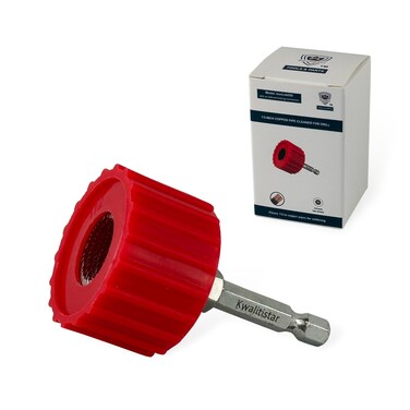 1/2-Inch Copper Pipe Cleaner for Power Drill, Model InerLok050, 1/2&rdquo; Tube Cleaning Brush, Cleans Copper / Bronze / Brass Pipes and Tubes for Soldering, w/ Stainless-Steel Wire Bristles and 1/4&rdquo; Shank&hellip;