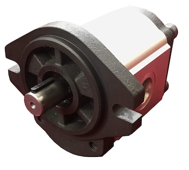 Hydraulic Gear Pump Sizes from 0 to 18 gpm 3625psi SAE A Flange Side Ports CCW-Rotation, PFEG series (Shaft: 3/4" diameter keyed, 16cc: 12gpm at max. rpm)