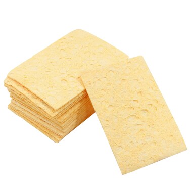 Waziaqoc 30PCS Soldering Sponge, Soldering Iron Cleaning Sponge Solder Tip Cleaning Sponge for Workbench and Workshop, 55mmx37mm