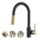 Havin Gold and Black Kitchen Faucet with Pull Down Sprayer, High Arc Stainless Steel Material, with cUPC Ceramic Cartridge,Without Deck Plate,Fit for 1 Hole Kitchen Sink or Laundry Sink