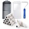 Mister Rui Paint Roller Kit, 16 Pack, 4 Inch Microfiber Paint Rollers, Small Paint Roller Covers, Disposable Paint Tray Liner and Frame, Mini Rollers for Painting Walls, Doors, Cabinets
