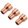 MECCANIXITY Copper Reducing Coupling Fitting with Sweat End, 1/4 x 3/8 Inch ID for HVAC Refrigeration Adapter, Pack of 3
