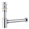 TSIBOMU Bathroom Basin Sink Waste P-Trap Drain Kit, Adjustable Bottle Trap with Pop Up Drain Stopper Without Overflow, Chrome