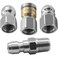 Beduan Pressure Washer Sewer Jetter Nozzle Stainless Steel Button Nose Jet Nozzle, Rotating Flat Jetting Nozzle, Drain Jet Hose Nozzle for Cleaning Sink Drain Pipe 5000PSI