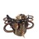 Ubauta DIY Steampunk Leather Mask - Adjustable Cosplay Mask with Rivets for Punk Masquerade, Tubular Design - Bronze