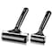 2pc Rubber Roller Brayer Rollers for Crafting, Hard Rubber Roller 4 and 2.4 Inch for Printmaking, Painting, Gluing, Ink (Original Version, 4-Inch &amp; 2.4-Inch, Black)