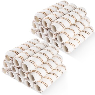 Mister Rui Paint Roller, 24 Pack, 9 Inch Paint Rollers for Painting Walls, 10 mm Nap, Microfiber Paint Roller Covers, Washable and Reusable Paint Roller Sleeves, Painting Supplies for House Painting