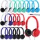 Yunsailing 18 Pack Classroom Headphones Bulk Student Headphones Wired Class Headphones Set for Kids School with Individually Wrapped Adjustable Over Ear Head Earbuds (Multicolor)