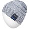 Rotibox Unisex Trendy Warm Bluetooth Beanie Hat Cap Ear Covers with Wireless Headphone Headset Speaker Mic Hands-Free, for Winter Outdoor Sport Skiing Snowboard Jogging Hiking - Gray