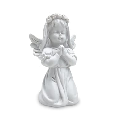 Cherubs Angels Resin Garden Statue Figurine, Adorable Angel Sculpture Memorial Statue, Indoor Outdoor Home Garden Decoration (Praying Cherub-Girl)