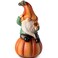 Jetec Fall Gnome Statue Fall Pumpkin Gnome Decoration White Beard Figurine Autumn Resin Dwarf Elf Statue for Porch Garden Outdoor Yard Halloween Thanksgiving Decorations, 6.7 Inch High