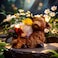 twinbling Garden Gnome Statue - Highland Cow with Solar Flower LED Lights and Bird - Funny Outdoor Decor for Table, Patio, Lawn - Unique Birthday Gifts for Mom, Women, and Christmas Decorations