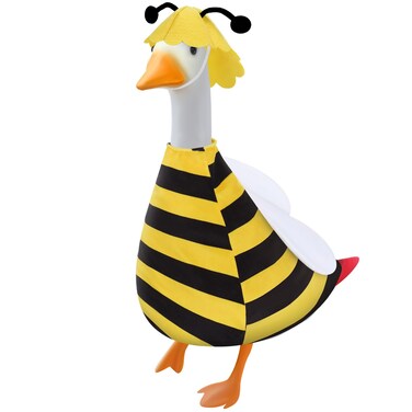 Huhumy Valentine's Day Goose Outfit Porch Goose Costume Goose Clothes for 23'' Cement Goose Statue Outdoor Lawn Yard Patio Decor(Bee)