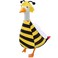 Huhumy Valentine's Day Goose Outfit Porch Goose Costume Goose Clothes for 23'' Cement Goose Statue Outdoor Lawn Yard Patio Decor(Bee)