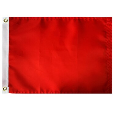 Flagolden Solid Red Flag 12x18 Inches Nylon Small Blank Plain Red Flags Heavy Duty DIY Flags to Create Your Own Custom Flags Banner