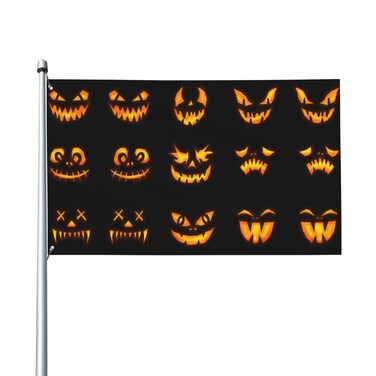 BOXIMIAO Halloween Happy Flag 3x5 Ft Outdoor Polyester Garden Flag Double Sided Banner For Yard Lawn Porch Balcony Home Decorations