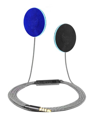 MMUSS Sleep Ultra Thin Pillow Speakers Wired with Mic, Control Button for Sleep Headphones. Headband Headphone Replacement