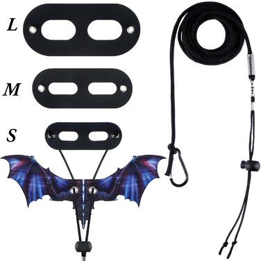 Bearded Dragon Lizard Leash Harness Removable Lizard Leash for Bearded Dragon Lizard Reptiles, Bearded Dragons Lizards Safety Outdoor Walking (S, M, L, 3 Pack) (Purple)