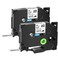 GREENCYCLE 2 Pack Black on White Iron On Clothing Fabric Label Tape Compatible for Brother P-Touch TZe-FA231 TZ-FA231 AZE-FA231 1/2 inch 12mm 0.47 White Tape for PT-P750W PT-H110 PT-D210 PT-D600