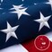 Delux Cotton American Flag 3x5 ft for Outside, Tear Resistant US Flags Made in USA High Wind with Embroidered Stars, Sewn Stripes, the Best Indoor Outdoor Flags