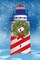 Texupday Christmas Wreath Lighthouse With Snowflakes Decoration Winter House Flag Outdoor Yard Flag 28&quot; x 40